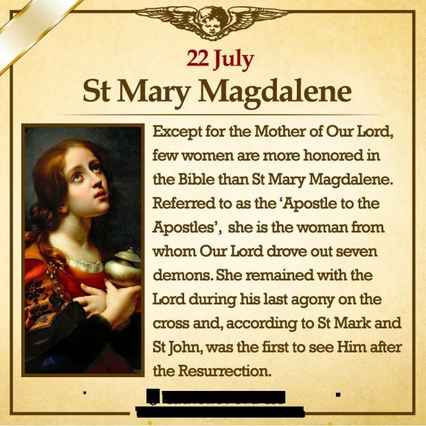 Mary Magdalene Feast Day 2019